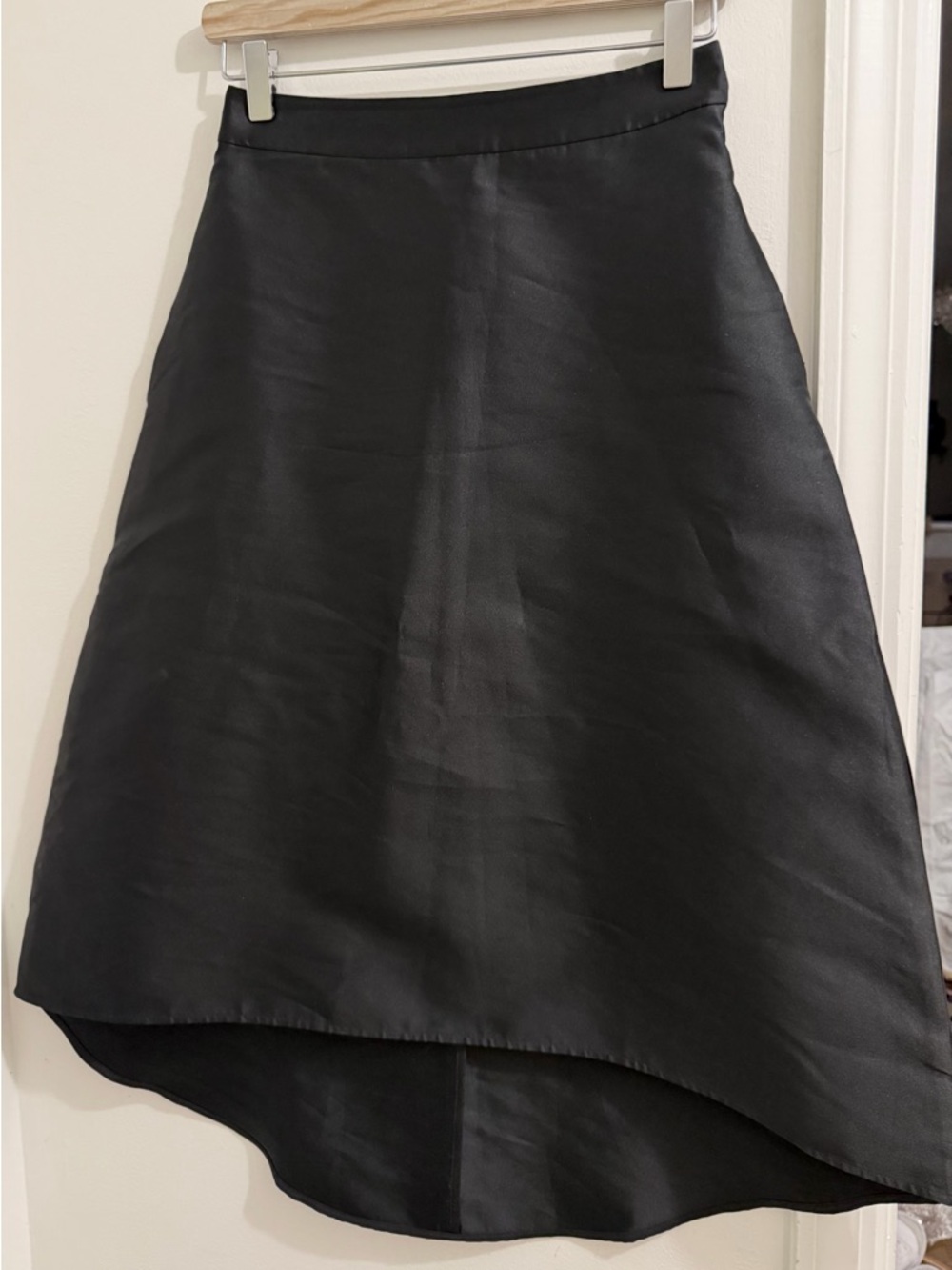 Halston Heritage Black High-Low A-Line Skirt